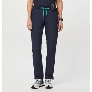 New Figs Yola FREEx Lined Skinny Scrubs Pants Medium Petite Navy Blue